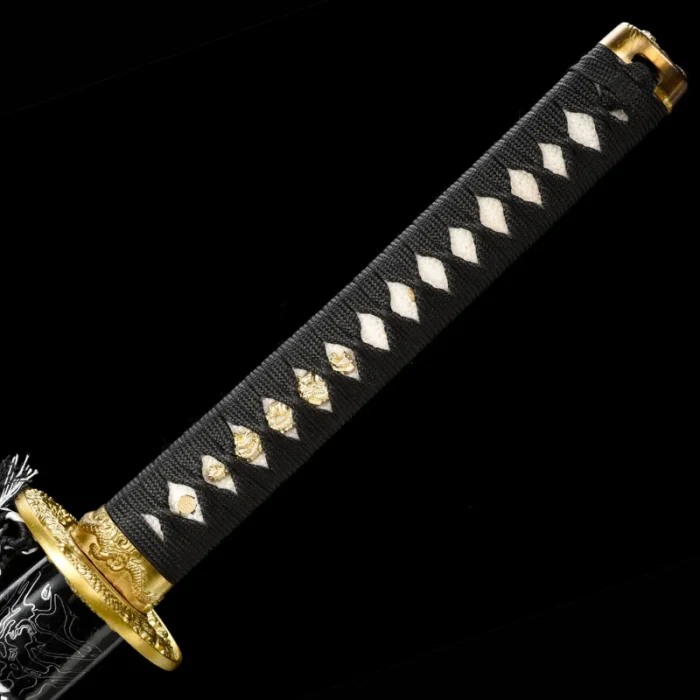 Black and Gold Dragon Katana - Image 6