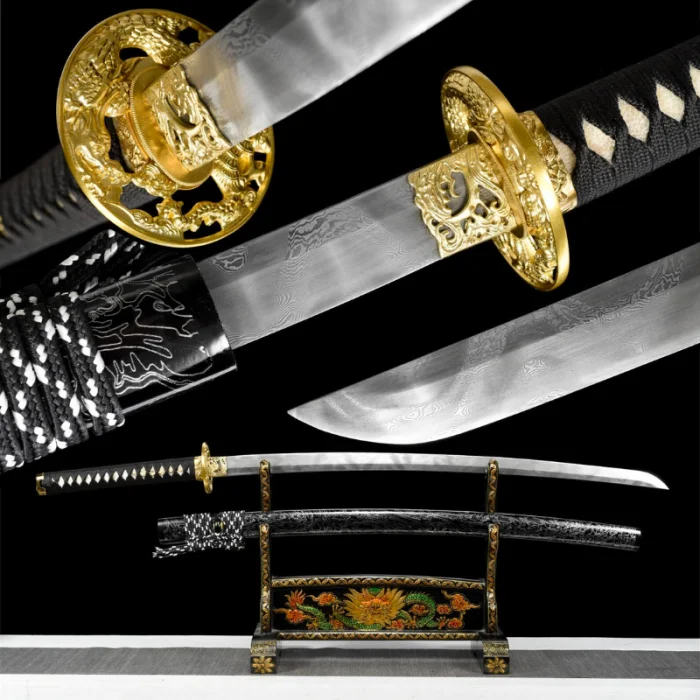 Black and Gold Dragon Katana - Image 8