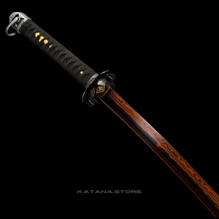 Black and Red Blade Katana - Image 5