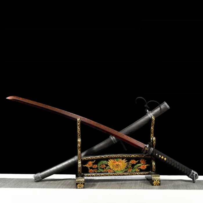 Black and Red Blade Katana - Image 8