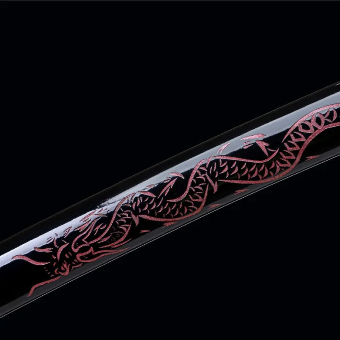 Black Dragon Wood Katana - Image 8