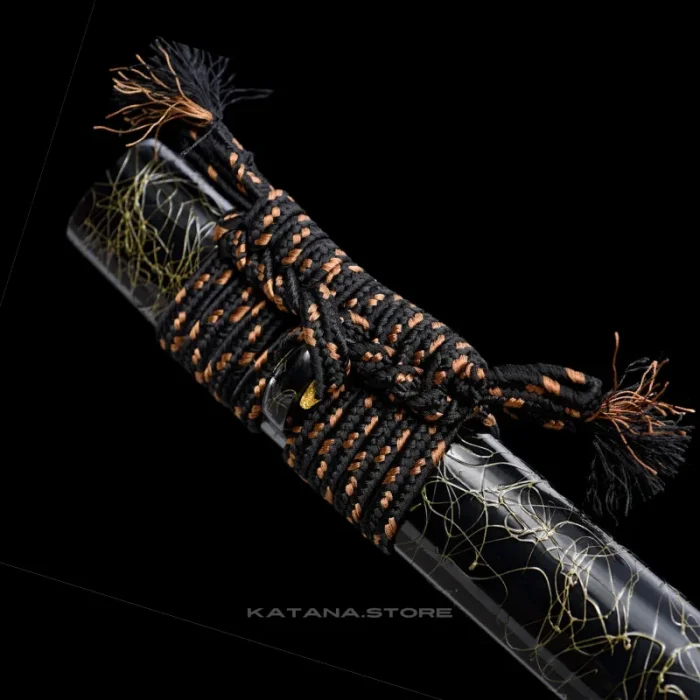 Black Handle Gold Guard Katana - Image 2