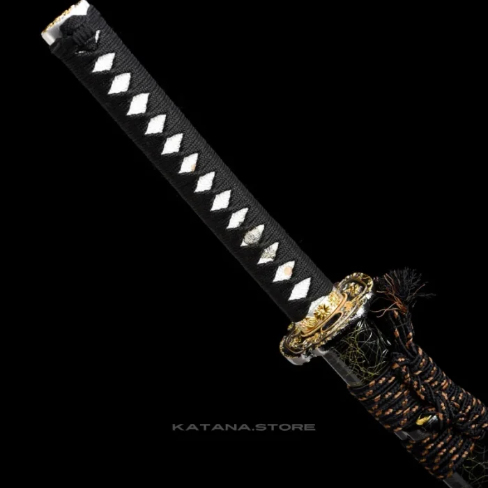 Black Handle Gold Guard Katana - Image 7