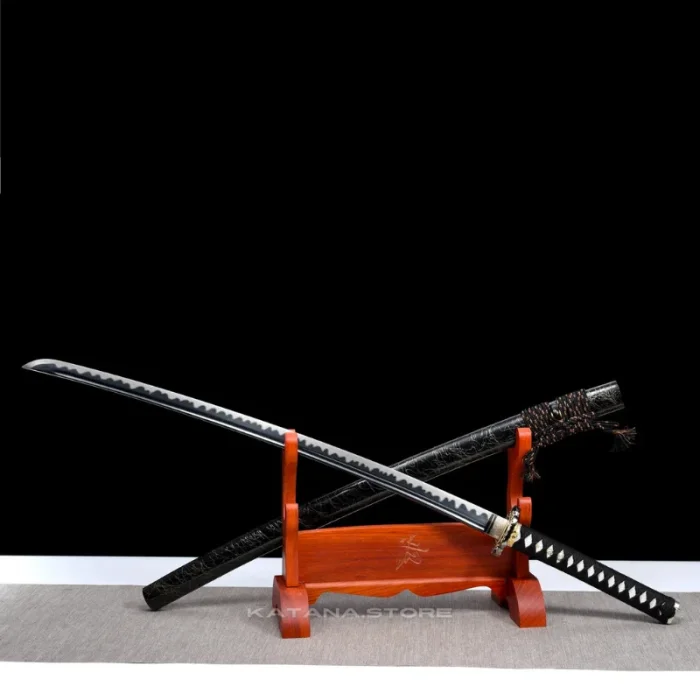 Black Handle Gold Guard Katana - Image 8