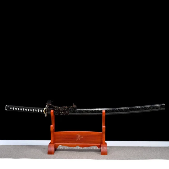 Black Handle Gold Guard Katana - Image 9