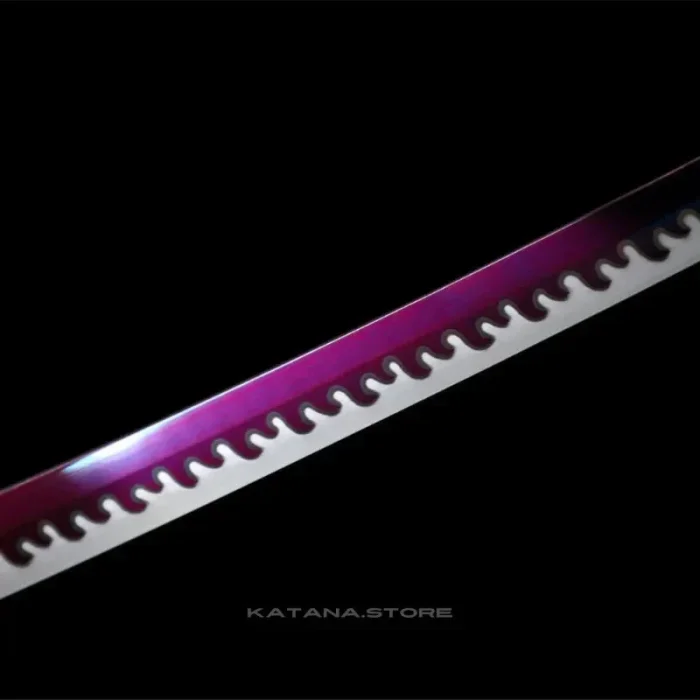 Black Purple and Silver Katana Sword - Image 3