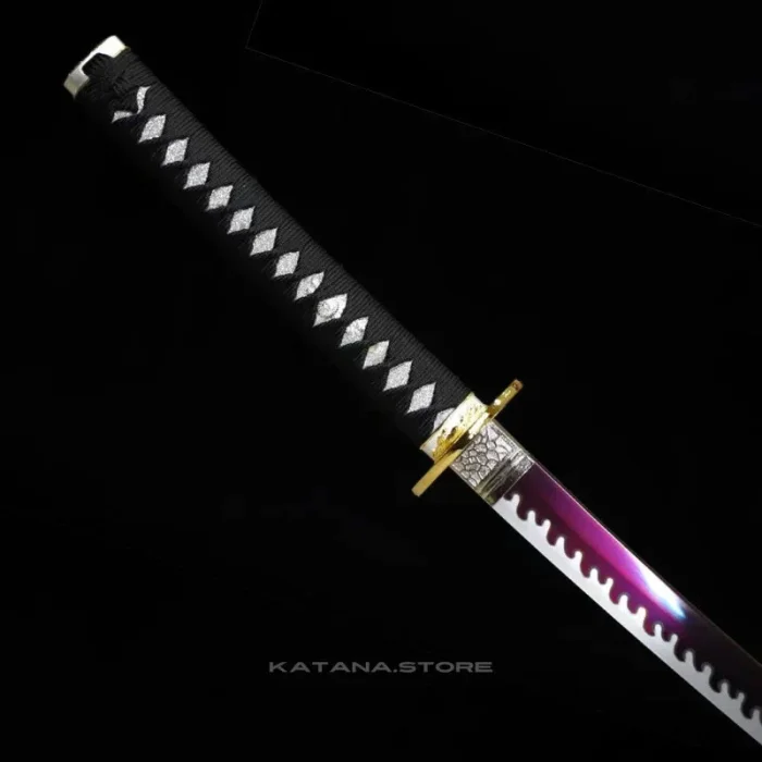 Black Purple and Silver Katana Sword - Image 4