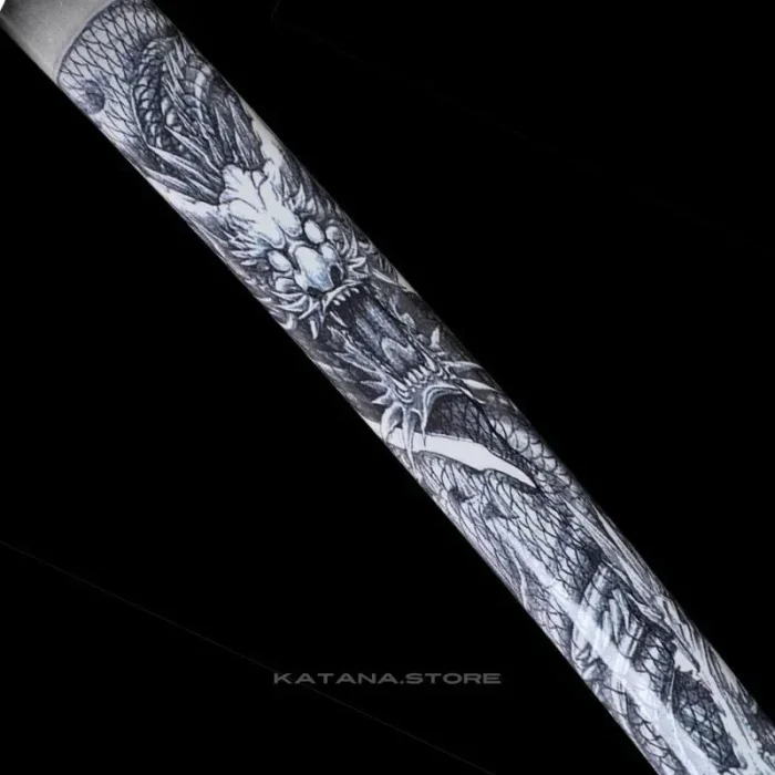 Black Purple and Silver Katana Sword - Image 6