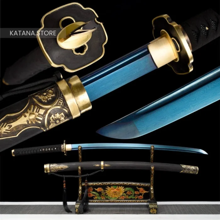 Blue and gold katana - Image 9