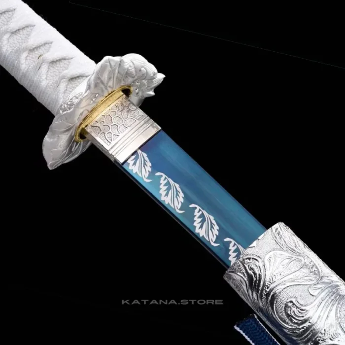 Blue and white katana - Image 3