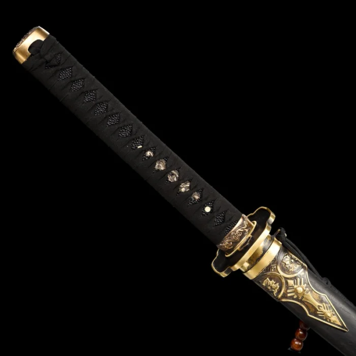 Blue Damascus Steel Katana - Image 6