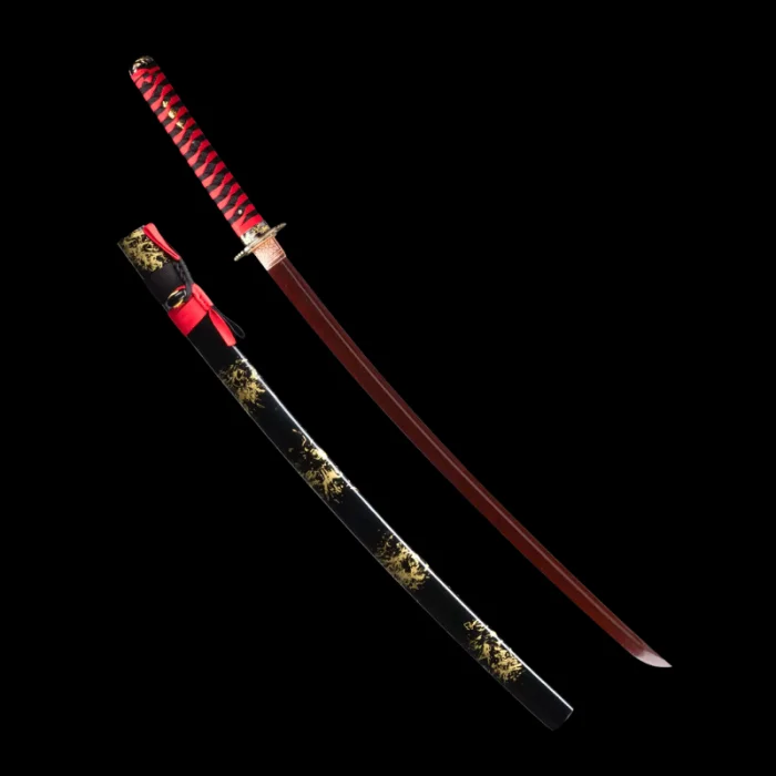 Red Damascus Katana - Image 10