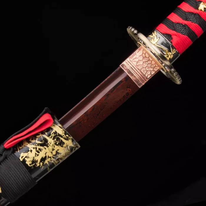 Red Damascus Katana - Image 4