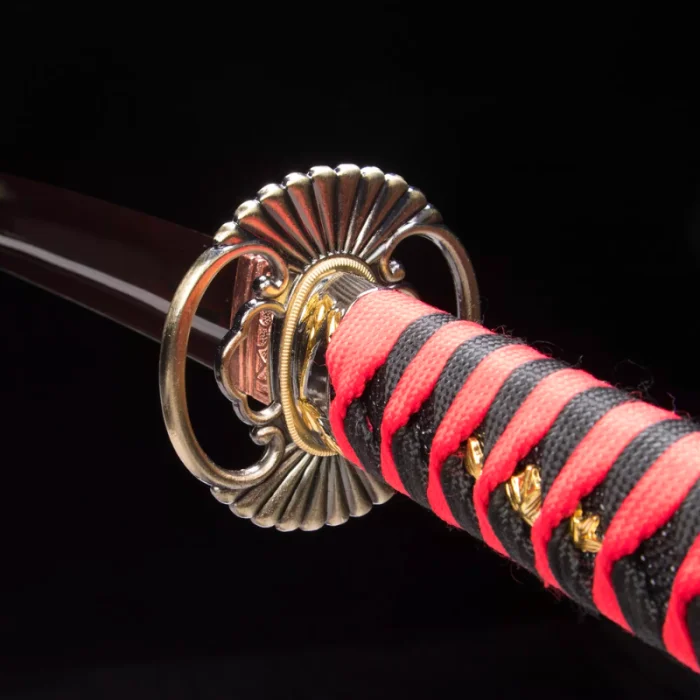 Red Damascus Katana - Image 5