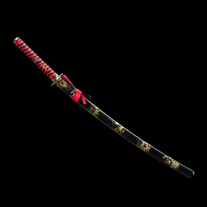 Red Damascus Katana - Image 9