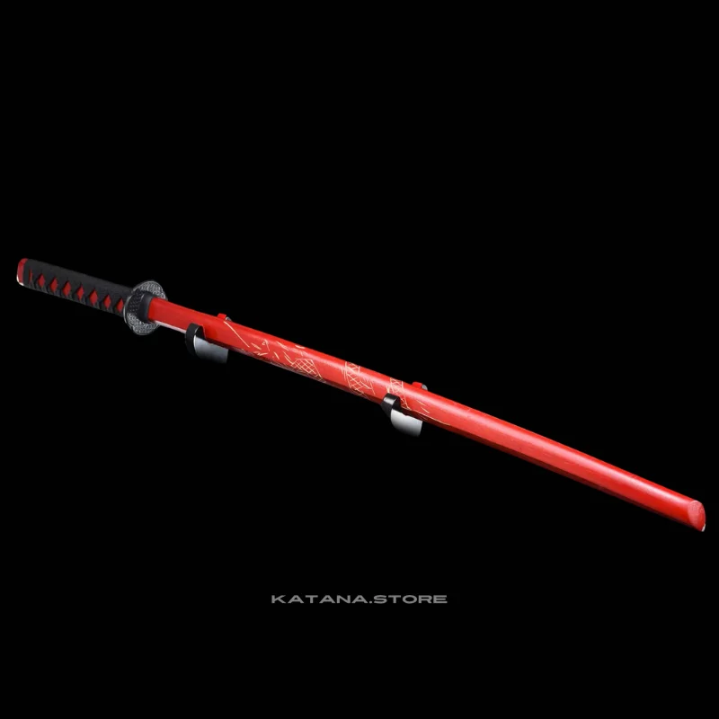 Red Kendo Wooden Bokken Samurai - Image 8
